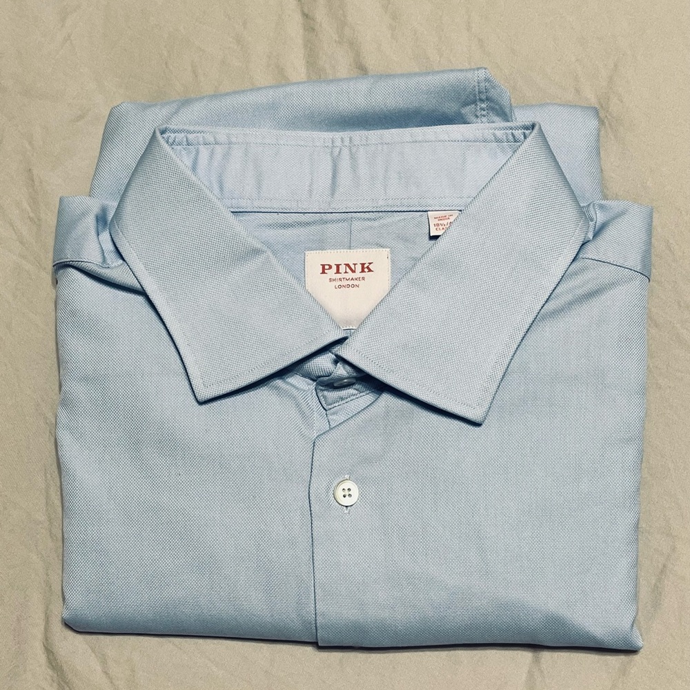 Thomas Pink Sky Blue Men's Dress Shirt